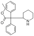 α,α-ジフェニル-2-ピペリジンプロピオン酸エチル 化学構造式