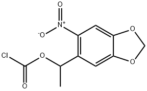1-(6-硝基苯并[D][1,3]二噁茂-5-基)乙基氯甲酸酯, 156876-26-5, 结构式