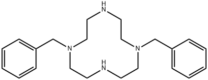 1,7-Dibenzyl-1,4,7,10-tetraazacyclododecane Struktur
