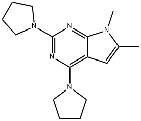 6,7-DIMETHYL-2,4-DI-1-PYRROLIDINYL-7H-PYRROLO[2,3-D]PYRIMIDINE HYDROCHLORIDE Structure