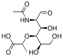 2-acetamido-4-O-(1-carboxyethyl)-2-deoxyglucose Struktur