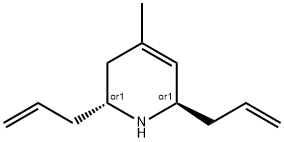 (2S,6S)-2,6-ジアリル-4-メチル-1,2,3,6-テトラヒドロピリジン 化学構造式