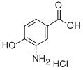 3-アミノ-4-ヒドロキシ安息香酸塩酸塩 化学構造式