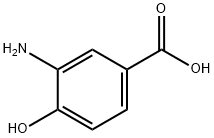 3-氨基-4-羟基苯甲酸 结构式