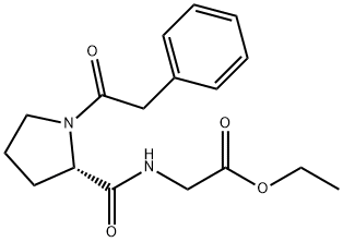 N-(1-(苯基乙酰基)-L-脯氨酰)甘氨酸乙酯,157115-85-0,结构式