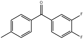 3,4-ジフルオロ-4'-メチルベンゾフェノン 化学構造式