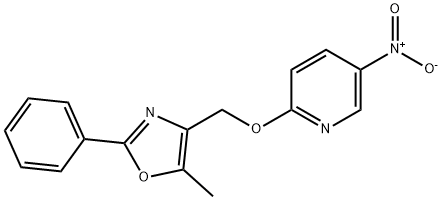 2-(5-methyl-2-phenyl-4-oxazolylmethoxy)-5-nitropyridine Structure