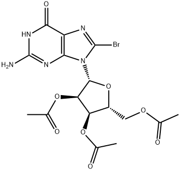 2',3',5-TRI-O-ACETYL-8-BROMOGUANOSINE Structure