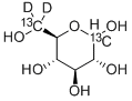 D-グルコース-1,6-13C2-6-C-D2 化学構造式