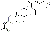 22-Dehydro 25-Hydroxy Cholesterol 3-Acetate, 157171-88-5, 结构式