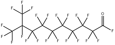 2,2,3,3,4,4,5,5,6,6,7,7,8,8,9,10,10,10-オクタデカフルオロ-9-(トリフルオロメチル)デカノイルフルオリド 化学構造式