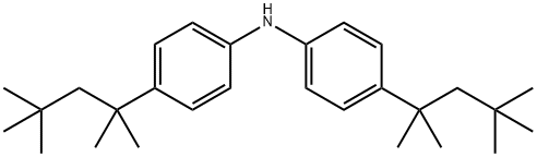 ビス[4-(1,1,3,3-テトラメチルブチル)フェニル]アミン 化学構造式