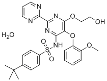 ボセンタン一水和物 化学構造式