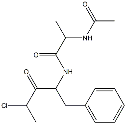 N-acetyl-alanyl-phenylalanyl chloroethyl ketone Struktur