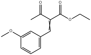 2-(3-メトキシベンジリデン)-3-オキソ酪酸エチル 化学構造式