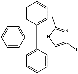 4-ヨード-2-メチル-1-(トリフェニルメチル)-1H-イミダゾール 化学構造式