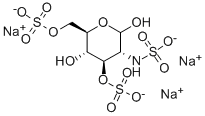 2-脱氧-2-(磺基氨基)-D-葡萄糖 3,6-二(硫酸氢酯)三钠盐,157297-02-4,结构式