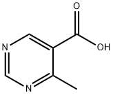 4-メチル-5-ピリミジンカルボン酸 化学構造式