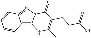 3-(2-Methyl-4-oxo-1,4-dihydropyrimido[1,2-b]indazol-3-yl)propanoic acid Structure