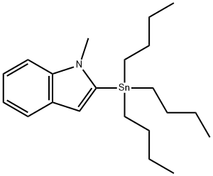 N -甲基- 2 -(三正丁基锡)吲哚, 157427-46-8, 结构式