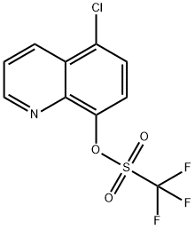 5-CHLORO-8-QUINOLINETRIFLUOROMETHANESUL& 化学構造式