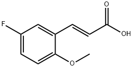 5-フルオロ-2-メトキシけい皮酸 化学構造式