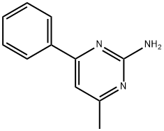 4-メチル-6-フェニル-2-ピリミジンアミン 化学構造式