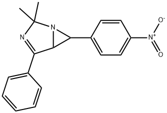 2,2-ジメチル-6-(4-ニトロフェニル)-4-フェニル-1,3-ジアザビシクロ[3.1.0]ヘキサ-3-エン 化学構造式