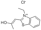 3-乙基-2-(2-羟基-1-丙烯基)氯化苯并噻唑, 157584-19-5, 结构式