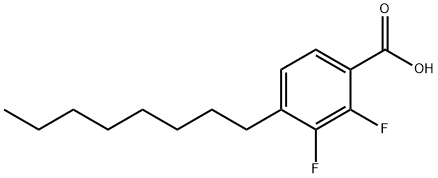 2,3-Difluoro-4-octylbenzoic acid Structure