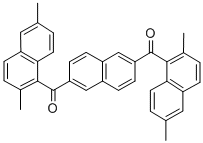 2,6-ビス(2',6'-ジメチル-1'-ナフトイル)ナフタレン 化学構造式