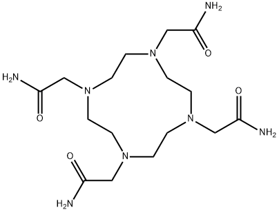 1,4,7,10-Tetrakis(aminocarbonylmethyl)-1,4,7,10-tetraazacyclododecane Struktur