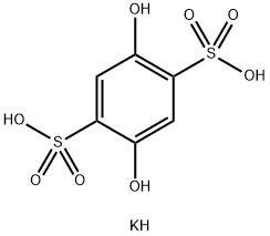 2,5-ジヒドロキシ-1,4-ベンゼンジスルホン酸ジカリウム 化学構造式