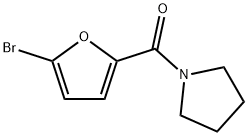 1-(5-ブロモ-2-フロイル)ピロリジン 化学構造式