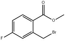 2-溴甲基-4-氟苯甲酸甲酯, 157652-28-3, 结构式