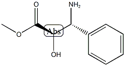 (2R,3R)-3-アミノ-2-ヒドロキシ-3-フェニルプロパン酸メチル 化学構造式