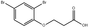 3-(2,4-dibromophenoxy)propanoic acid 化学構造式