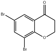6,8-dibromo-2,3-dihydrochromen-4-one Struktur