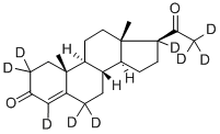 プロゲステロン-2,2,4,6,6,17Α,21,21,21-D9 化学構造式