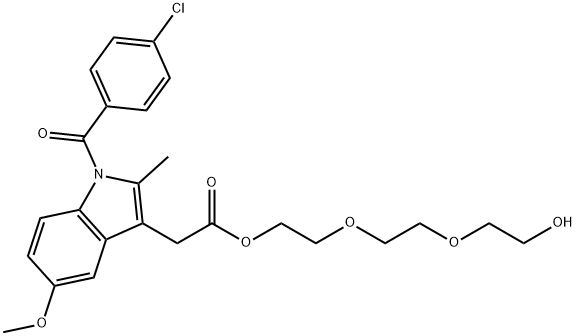 indomethacin triethylene ester Struktur