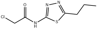 2-クロロ-N-(5-プロピル-1,3,4-チアジアゾール-2-イル)アセトアミド 化学構造式