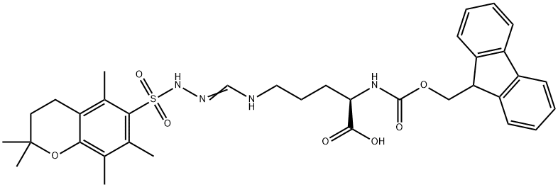 NΑ-FMOC-NΩ-PMC-D-精氨酸,157774-30-6,结构式