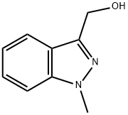 (1-メチル-1H-インダゾール-3-イル)メタノール 化学構造式