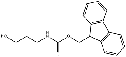3-[(9H-フルオレン-9-イルメトキシ)カルボニルアミノ]-1-プロパノール 化学構造式