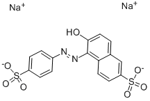 5-[(4-スルホフェニル)アゾ]-6-ヒドロキシ-2-ナフタレンスルホン酸/アルミニウム,(3:2) 化学構造式