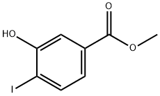 3-ヒドロキシ-4-ヨードベンゼンカルボン酸メチル 化学構造式