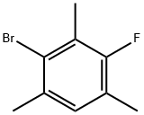2-ブロモ-4-フルオロ-1,3,5-トリメチルベンゼン 化学構造式