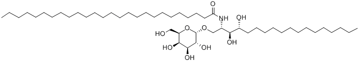 (2S,3S,4R)-1-O-(A-D-吡喃半乳糖基)-2-(N-二十六烷酸酰胺)-1,3,4-十八烷三醇 结构式