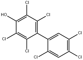 4HYDROXY2234556HEPTACHLOROBIPHENYL Structure