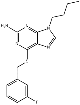 9-butyl-6-[(3-fluorophenyl)methylsulfanyl]purin-2-amine|